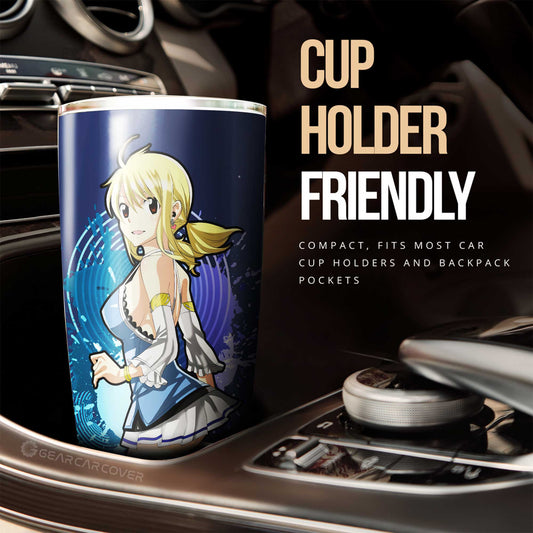 Waifu Girl Lucy Heartfilia Tumbler Cup Custom Car Accessories - Gearcarcover - 2