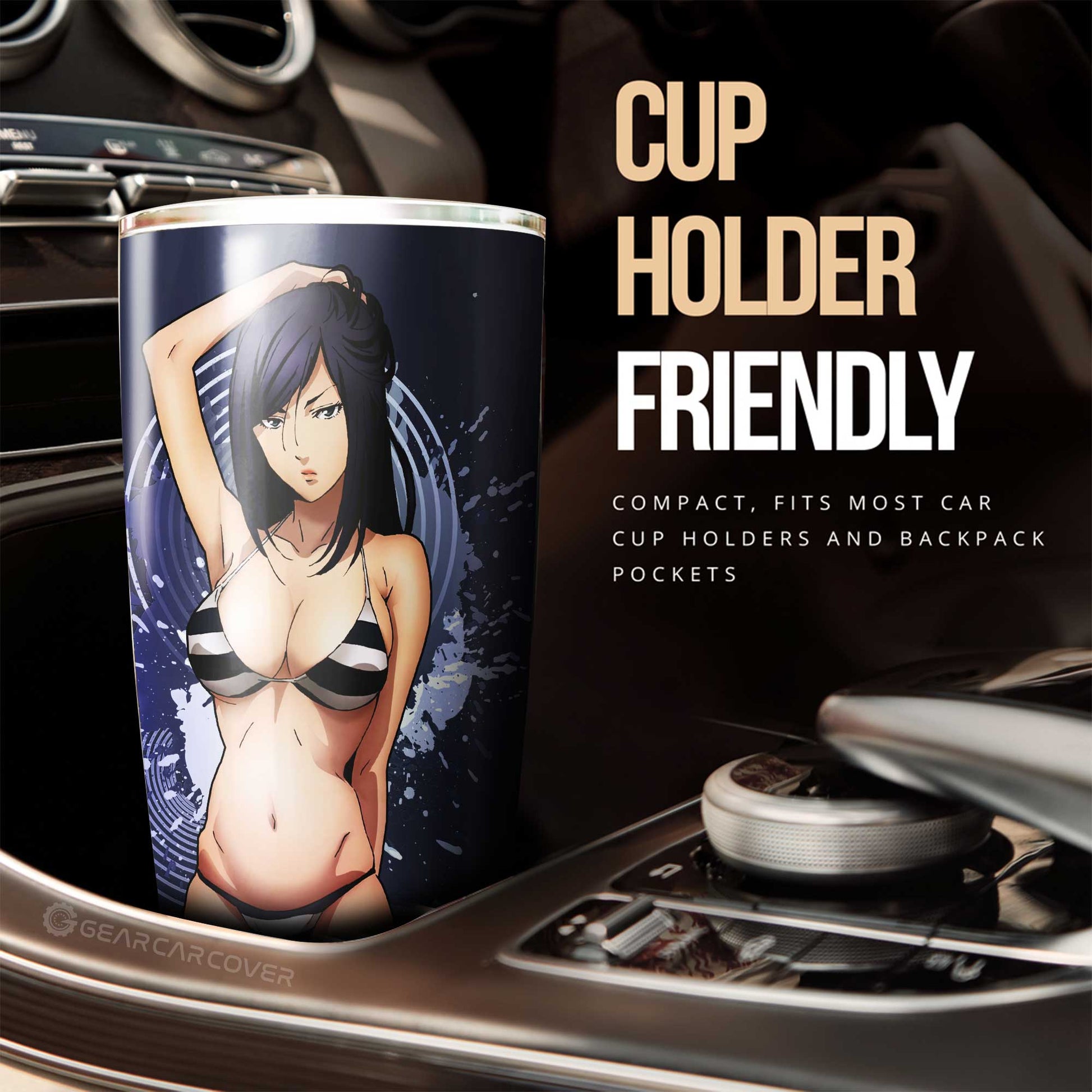 Waifu Girl Mari Kurihara Tumbler Cup Custom Prison School Car Accessories - Gearcarcover - 2