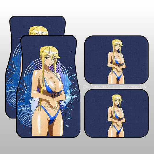 Waifu Girl Marikawa Shizuka Car Floor Mats Custom High School Of The Dead Car Accessories - Gearcarcover - 1