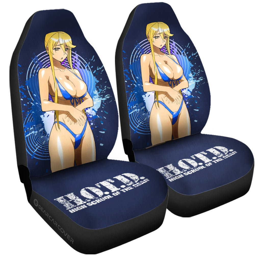 Waifu Girl Marikawa Shizuka Car Seat Covers Custom High School Of The Dead Car Accessories - Gearcarcover - 3