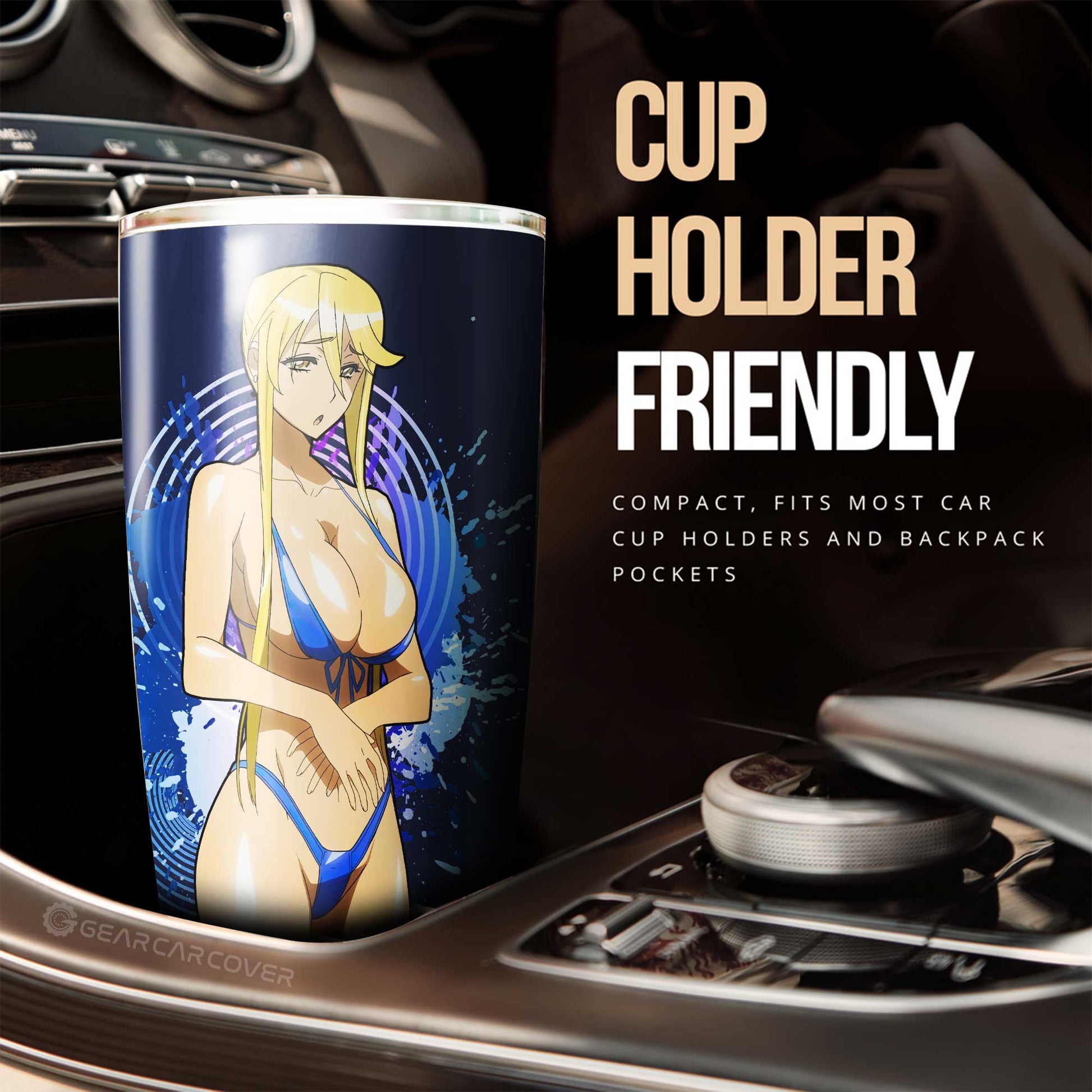 Waifu Girl Marikawa Shizuka Tumbler Cup Custom High School Of The Dead Car Accessories - Gearcarcover - 2