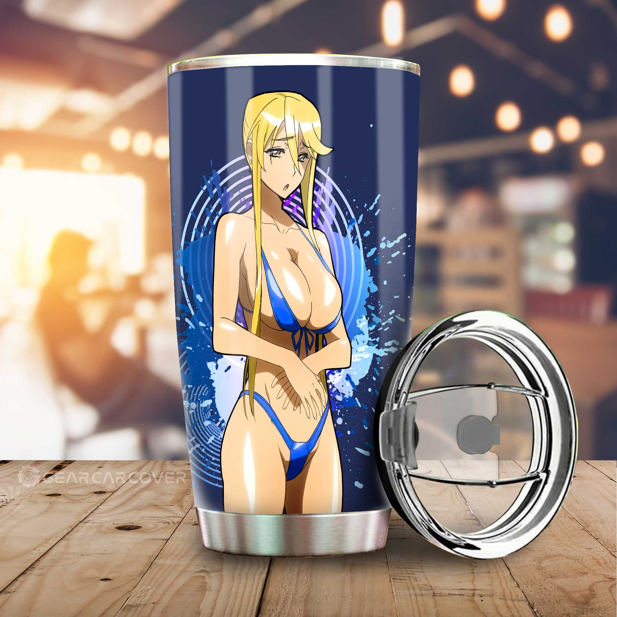 Waifu Girl Marikawa Shizuka Tumbler Cup Custom High School Of The Dead Car Accessories - Gearcarcover - 1