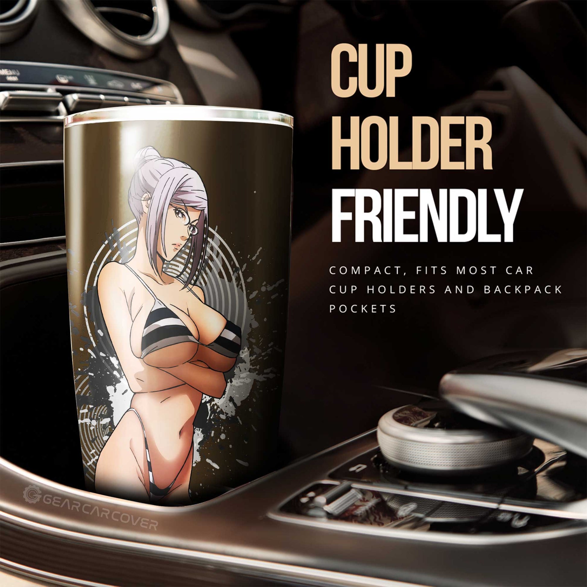 Waifu Girl Meiko Shiraki Tumbler Cup Custom Prison School Car Accessories - Gearcarcover - 2