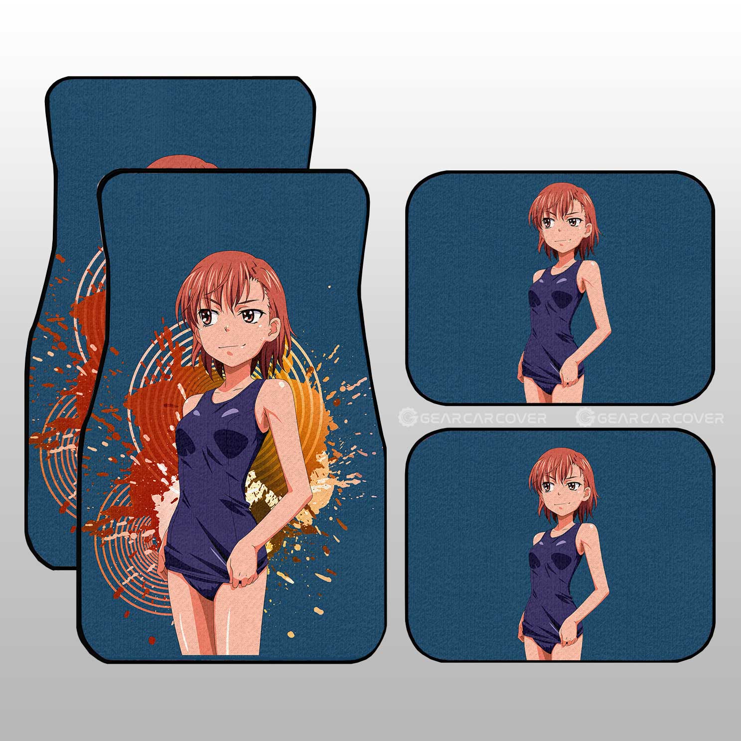 Waifu Girl Mikoto Misaka Car Floor Mats Custom A Certain Magical Index Car Accessories - Gearcarcover - 1