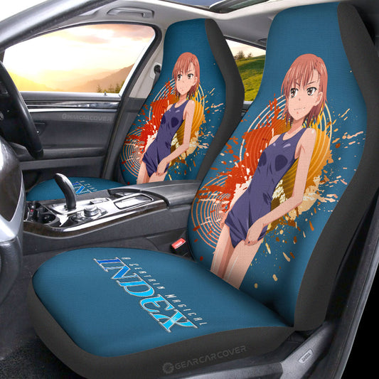 Waifu Girl Mikoto Misaka Car Seat Covers Custom A Certain Magical Index Car Accessories - Gearcarcover - 2