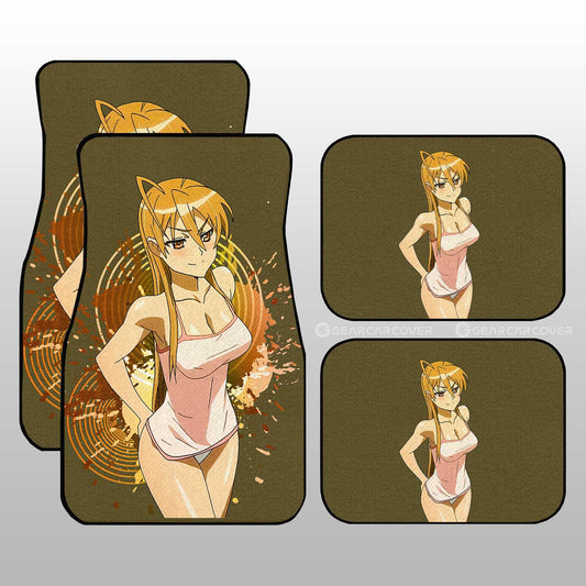 Waifu Girl Rei Miyamoto Car Floor Mats Custom High School Of The Dead Car Accessories - Gearcarcover - 1