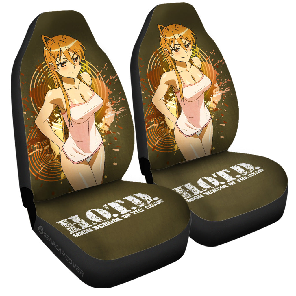 Waifu Girl Rei Miyamoto Car Seat Covers Custom High School Of The Dead Car Accessories - Gearcarcover - 3