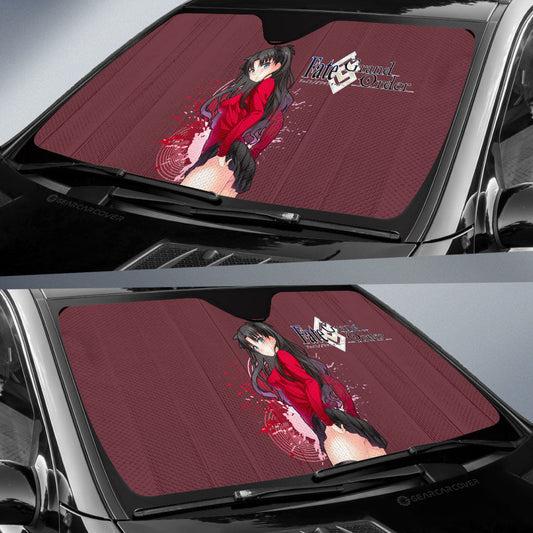 Waifu Girl Rin Tohsaka Car Sunshade Custom Fate/Grand Order Car Accessories - Gearcarcover - 2