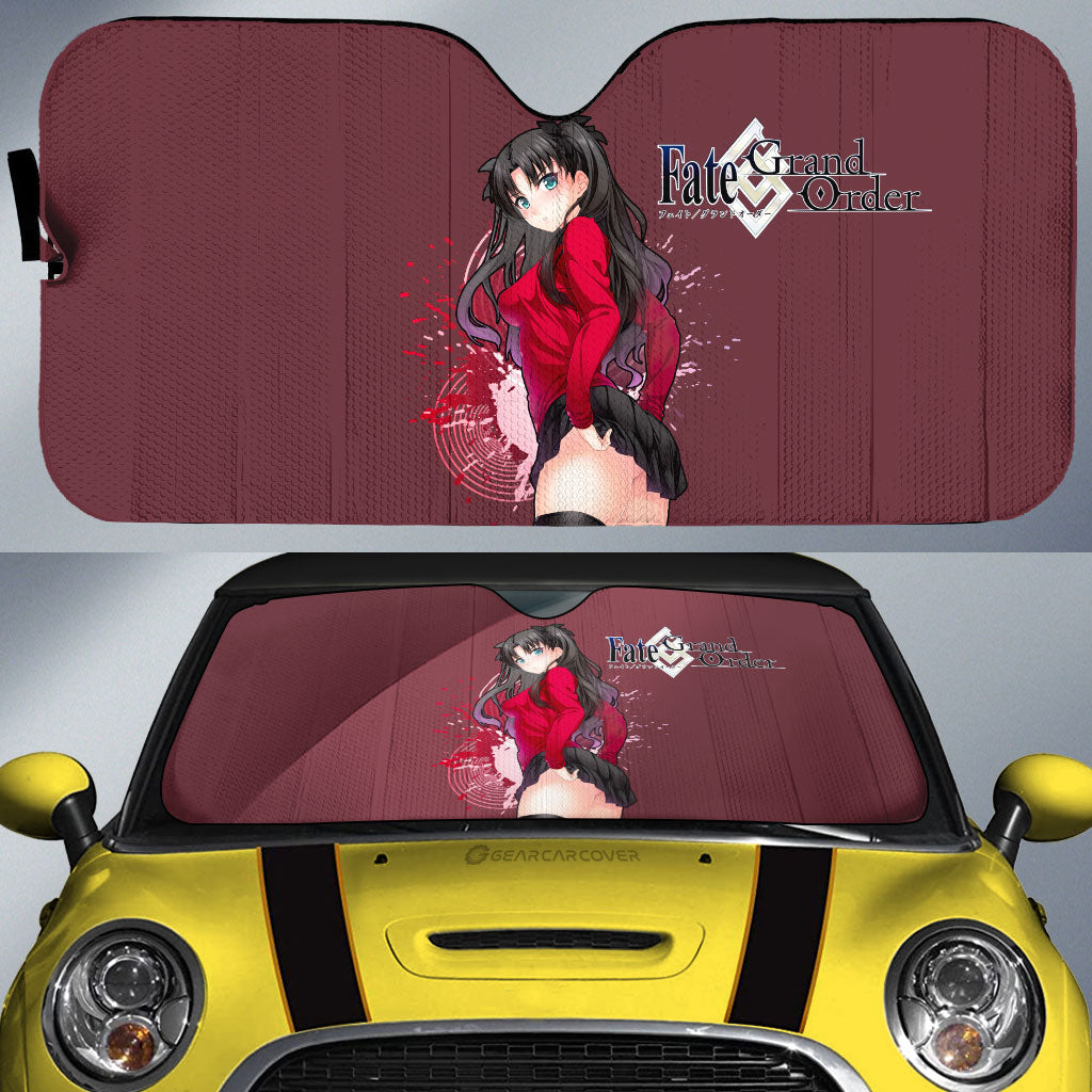 Waifu Girl Rin Tohsaka Car Sunshade Custom Fate/Grand Order Car Accessories - Gearcarcover - 1