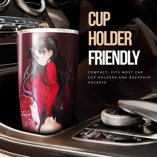 Waifu Girl Rin Tohsaka Tumbler Cup Custom Fate/Grand Order Car Accessories - Gearcarcover - 2
