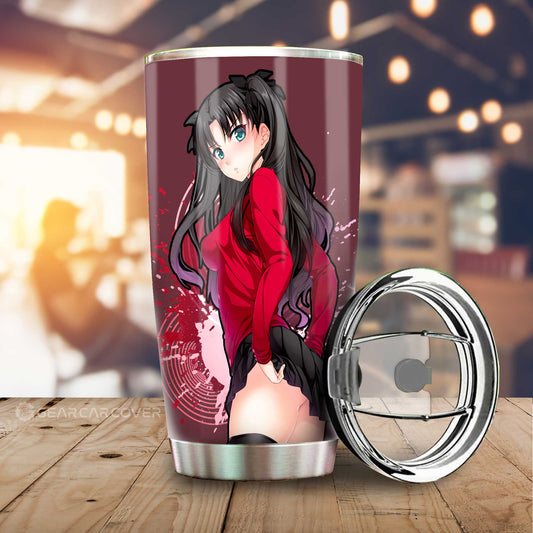 Waifu Girl Rin Tohsaka Tumbler Cup Custom Fate/Grand Order Car Accessories - Gearcarcover - 1