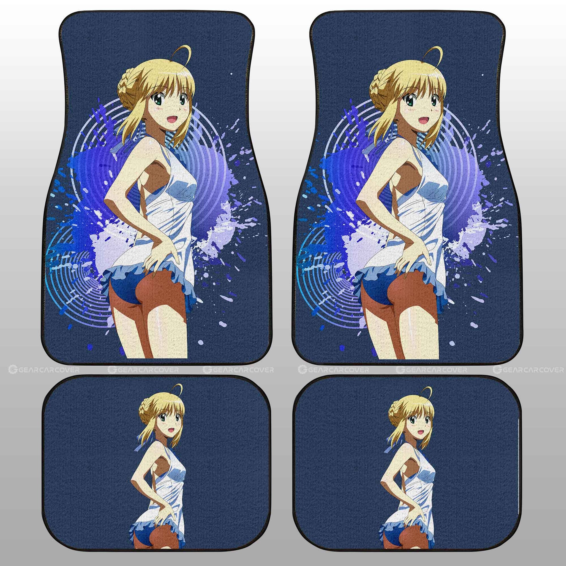 Waifu Girl Saber Car Floor Mats Custom Fate/Grand Order Car Accessories - Gearcarcover - 2