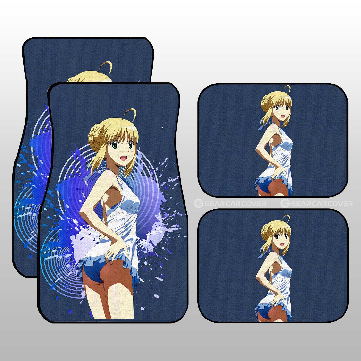 Waifu Girl Saber Car Floor Mats Custom Fate/Grand Order Car Accessories - Gearcarcover - 1