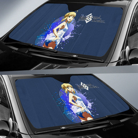 Waifu Girl Saber Car Sunshade Custom Fate/Grand Order Car Accessories - Gearcarcover - 2