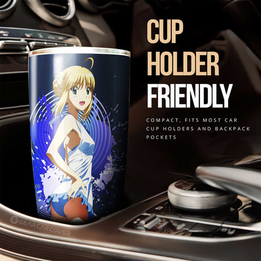 Waifu Girl Saber Tumbler Cup Custom Fate/Grand Order Car Accessories - Gearcarcover - 2