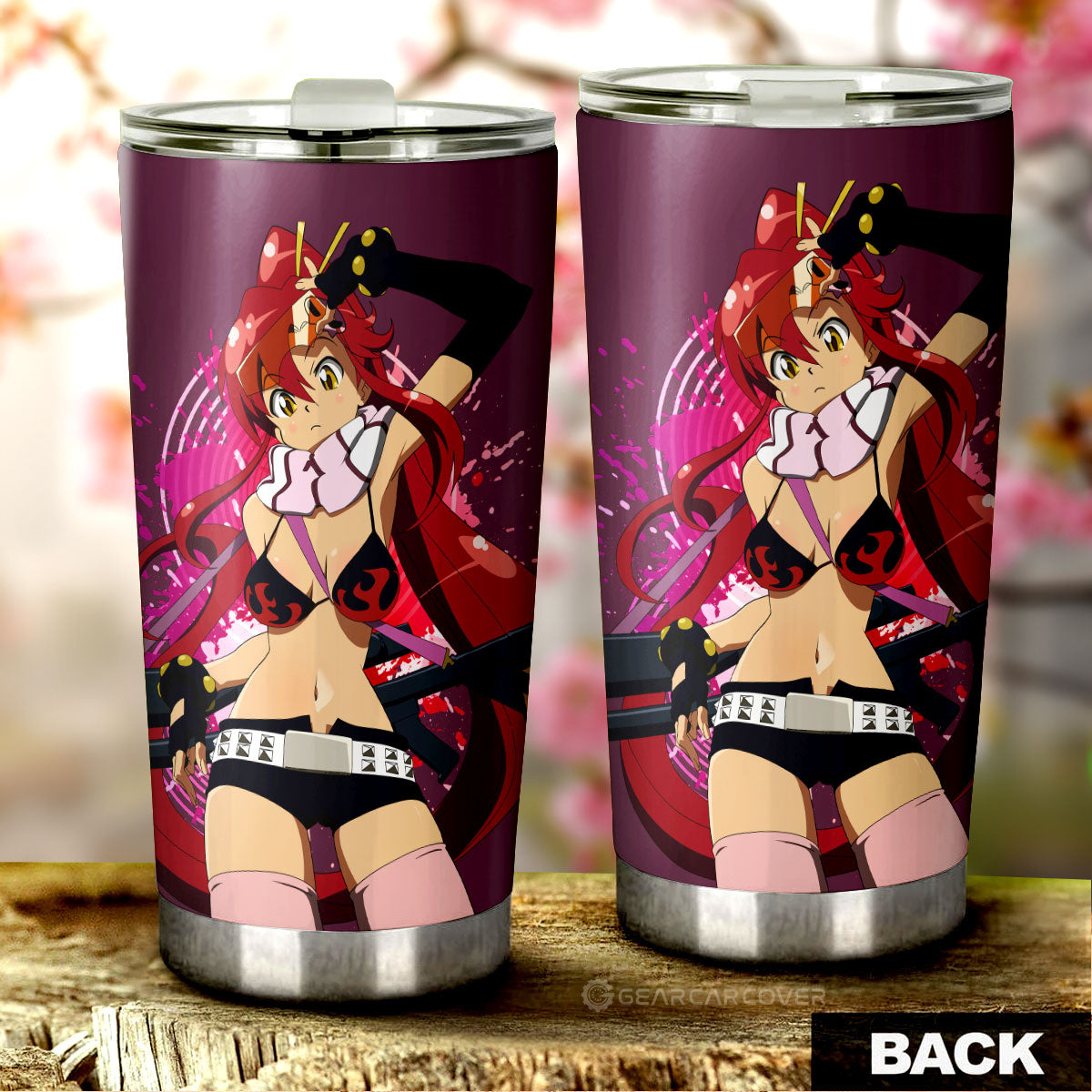 Waifu Girl Yoko Littner Tumbler Cup Custom Gurren Lagann Car Accessories - Gearcarcover - 3