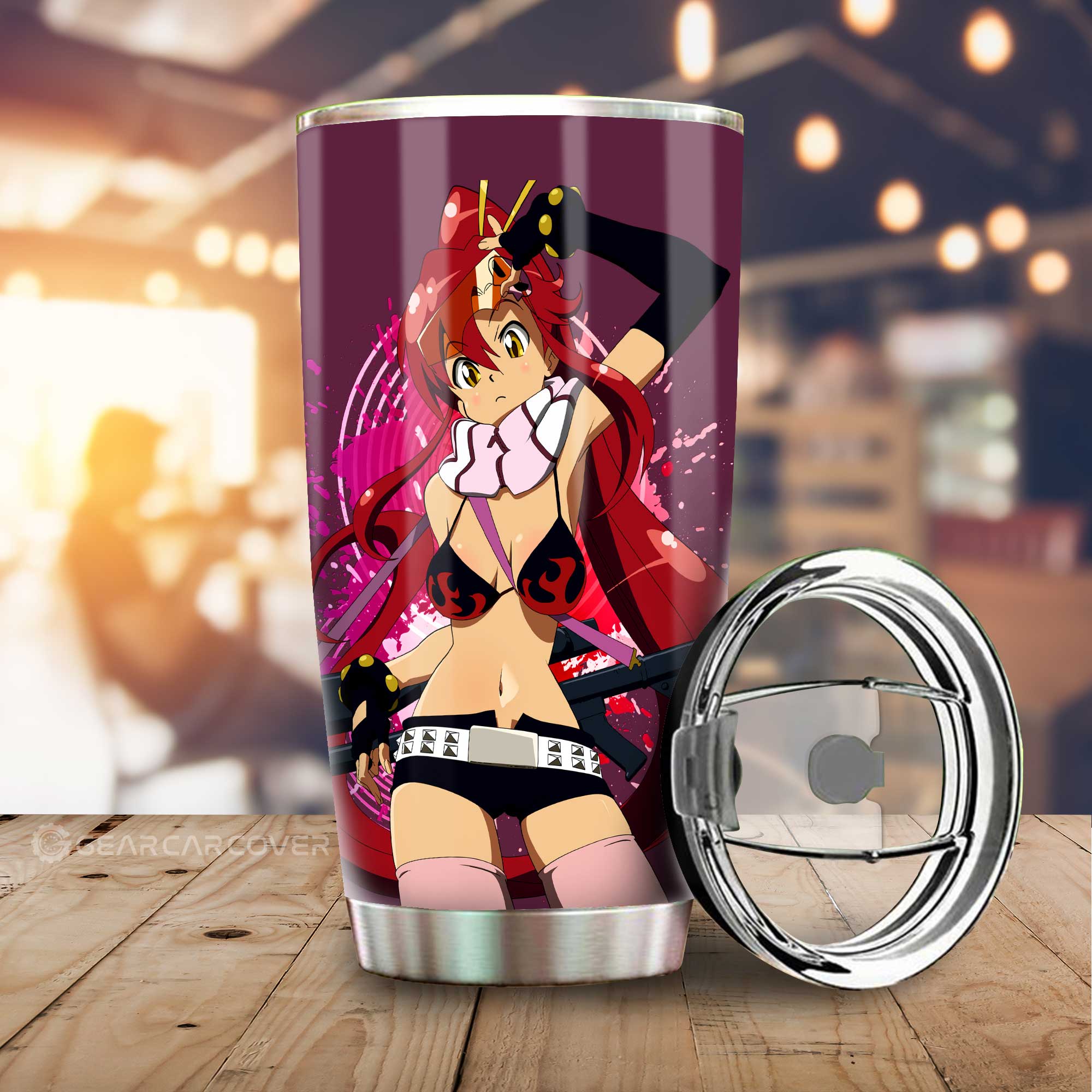 Waifu Girl Yoko Littner Tumbler Cup Custom Gurren Lagann Car Accessories - Gearcarcover - 1