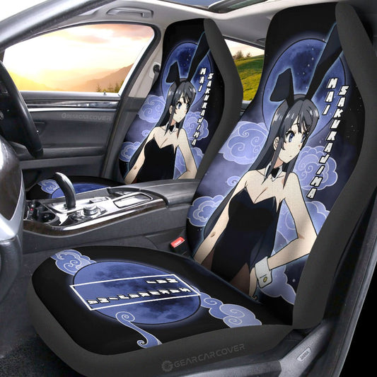 Waifu Mai Sakurajima Car Seat Covers Custom Bunny Girl Senpai Car Accessories For Fans - Gearcarcover - 2