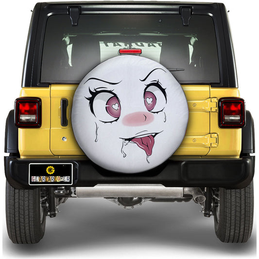 Waifu Sexy Face Spare Tire Covers Custom Ahegao Style Car Accessories - Gearcarcover - 1