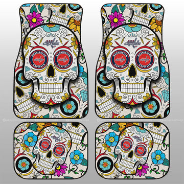 Washington Capitals Car Floor Mats Custom Sugar Skull Car Accessories - Gearcarcover - 1