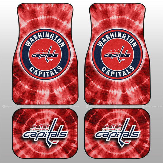 Washington Capitals Car Floor Mats Custom Tie Dye Car Accessories - Gearcarcover - 1