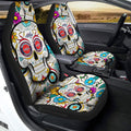 Washington Capitals Car Seat Covers Custom Sugar Skull Car Accessories - Gearcarcover - 2