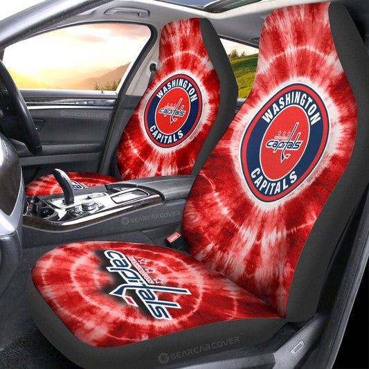 Washington Capitals Car Seat Covers Custom Tie Dye Car Accessories - Gearcarcover - 1