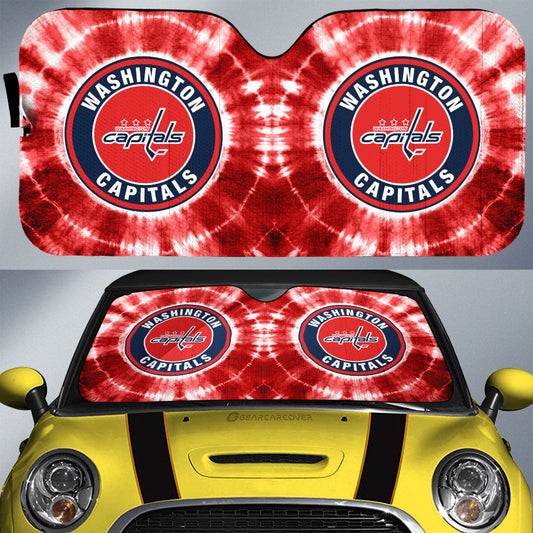 Washington Capitals Car Sunshade Custom Tie Dye Car Accessories - Gearcarcover - 1