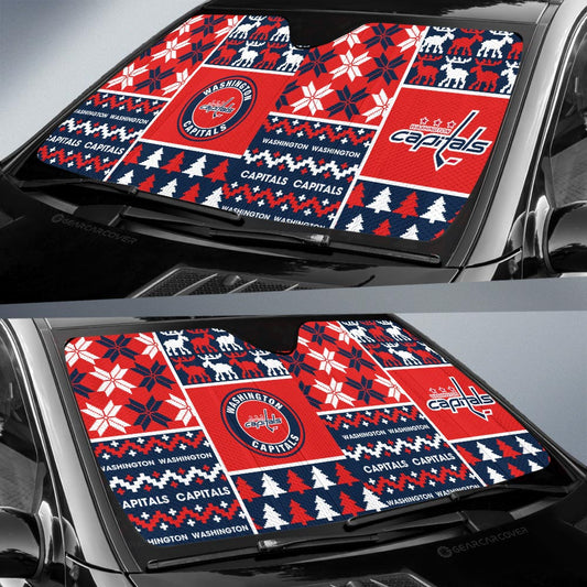 Washington Capitals Car Sunshade Custom Ugly Style Car Accessories - Gearcarcover - 2