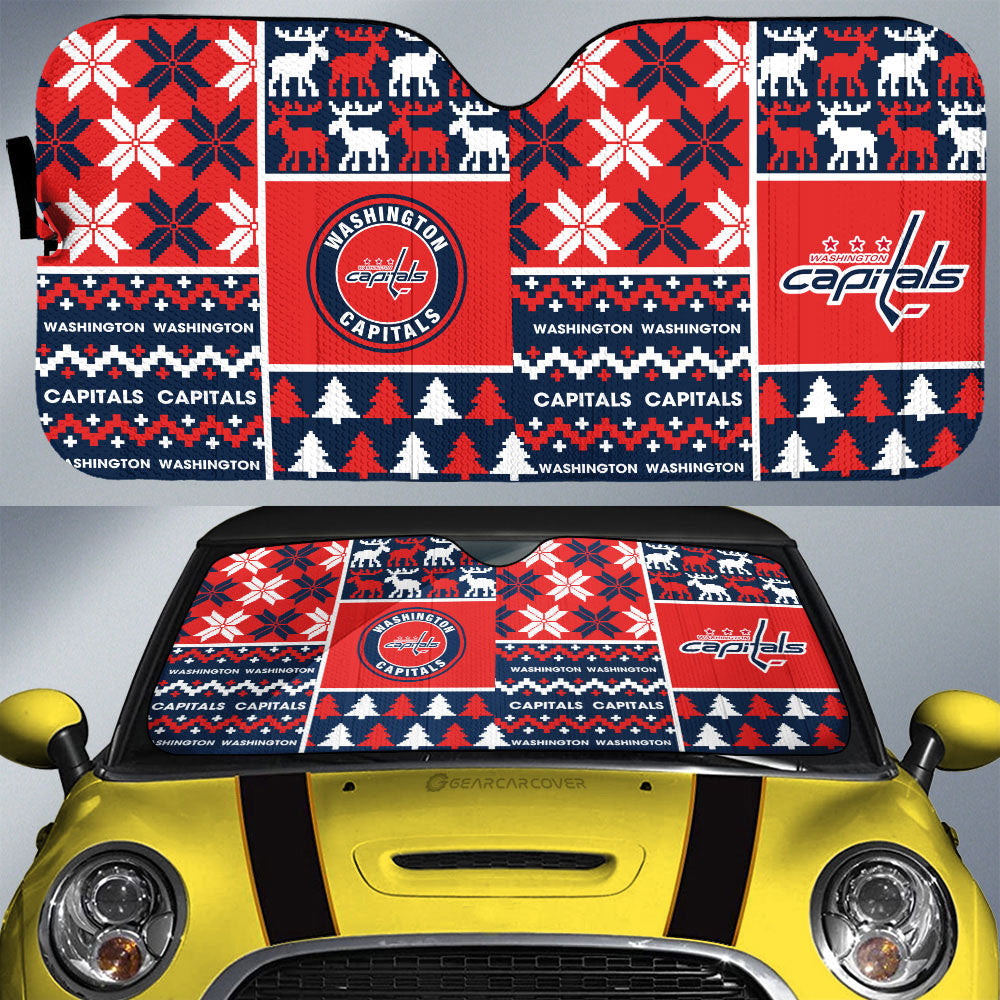 Washington Capitals Car Sunshade Custom Ugly Style Car Accessories - Gearcarcover - 1