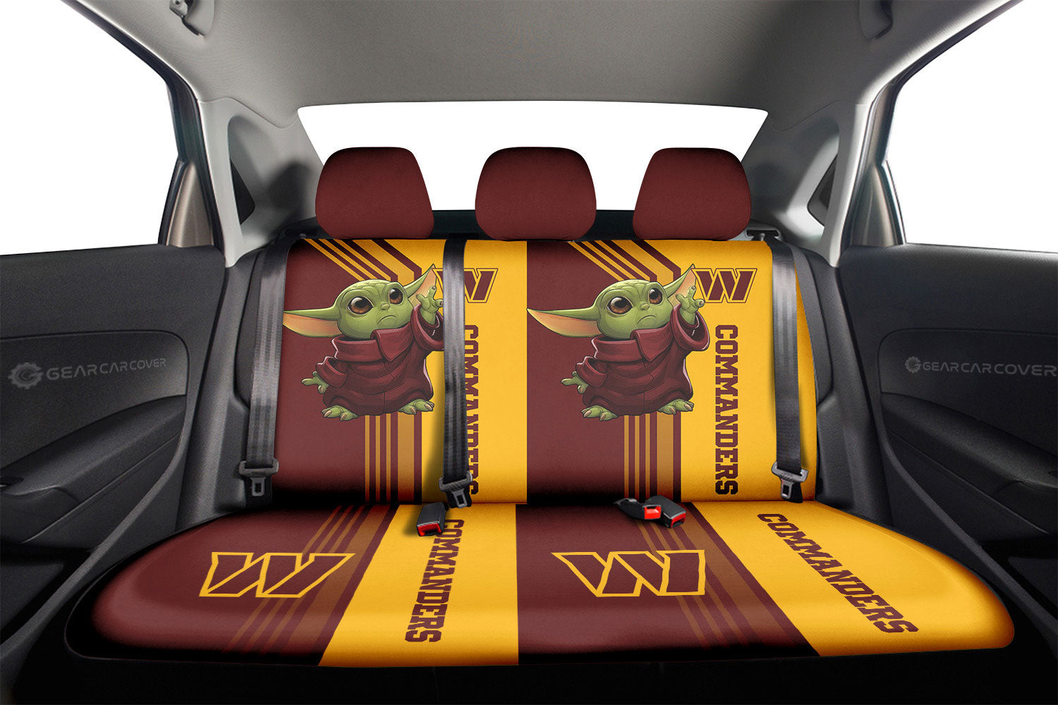 Washington Commanders Car Back Seat Covers Custom Car Accessories - Gearcarcover - 2