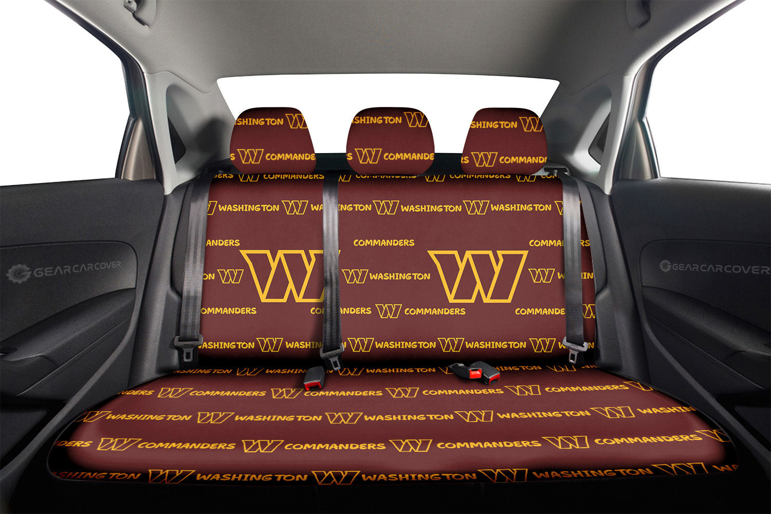 Washington Commanders Car Back Seat Covers Sporty Team Collection - Gearcarcover - 2