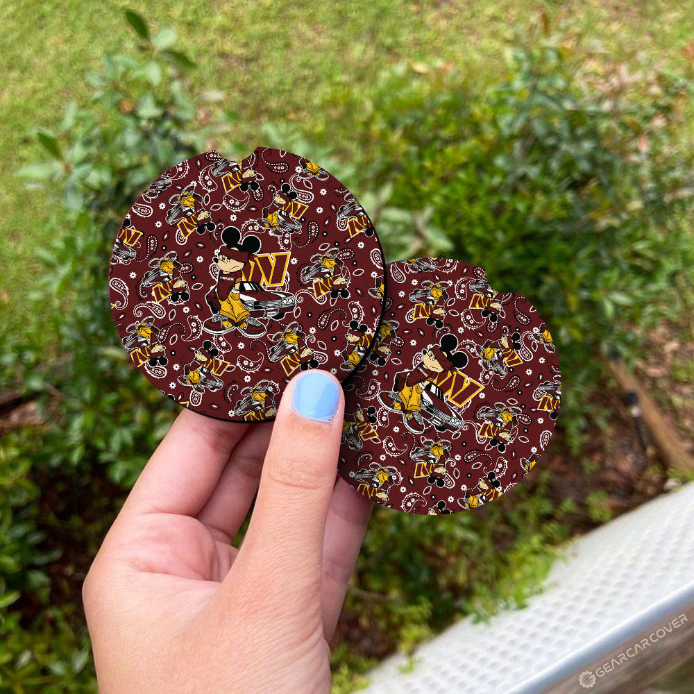 Washington Commanders Car Coaster Set Cartoon Theme Collection - Gearcarcover - 3