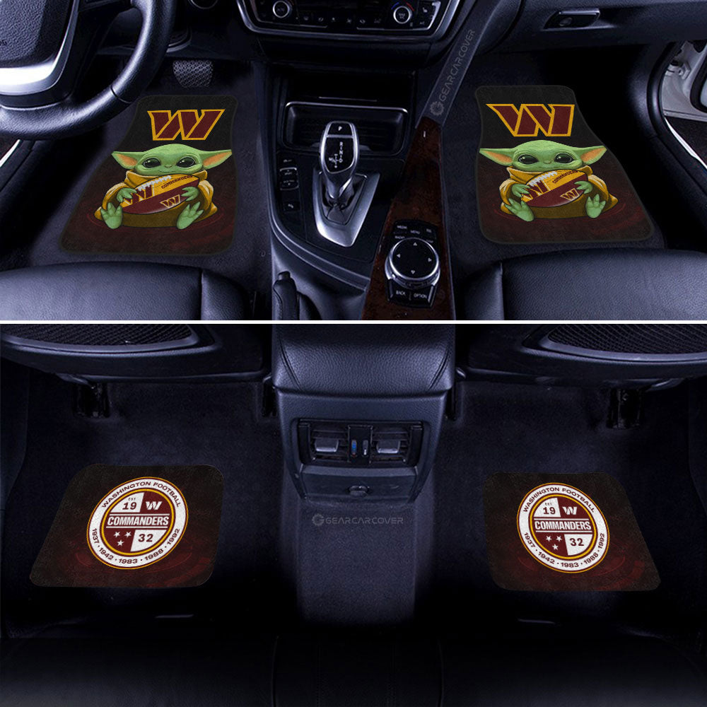 Washington Commanders Car Floor Mats Baby Yoda Car Accessories For Fan - Gearcarcover - 2