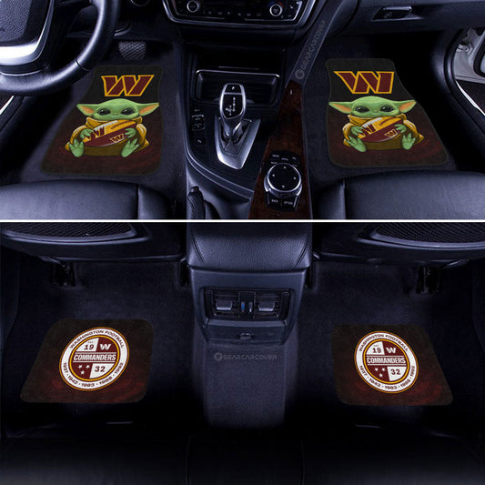 Washington Commanders Car Floor Mats Baby Yoda Car Accessories For Fan - Gearcarcover - 2