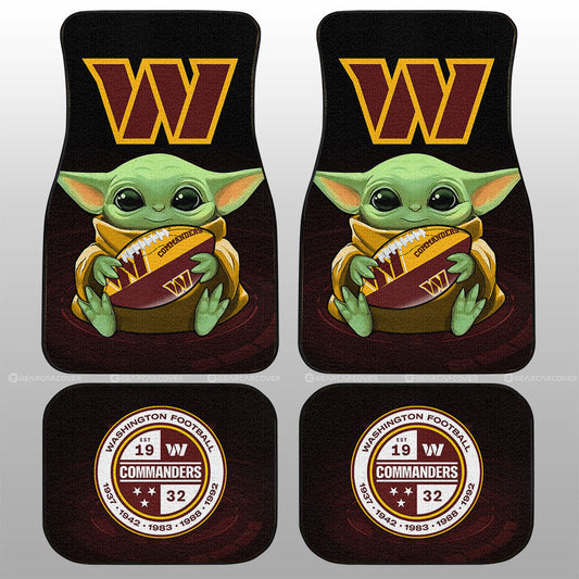 Washington Commanders Car Floor Mats Baby Yoda Car Accessories For Fan - Gearcarcover - 1