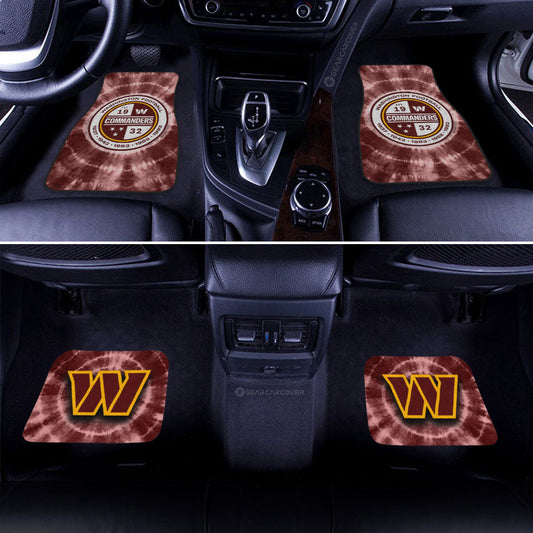 Washington Commanders Car Floor Mats Custom Tie Dye Car Accessories - Gearcarcover - 2