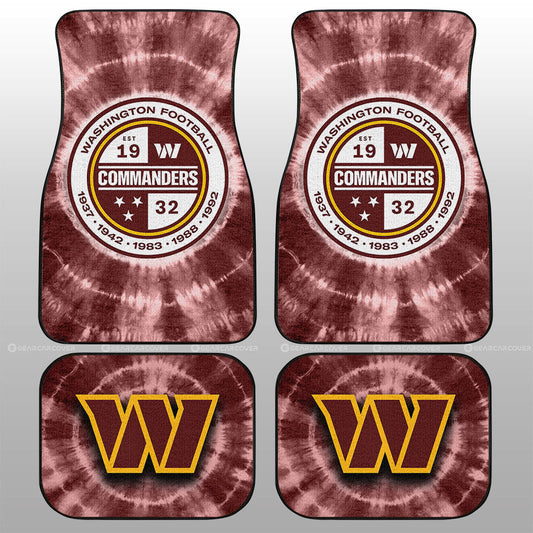 Washington Commanders Car Floor Mats Custom Tie Dye Car Accessories - Gearcarcover - 1