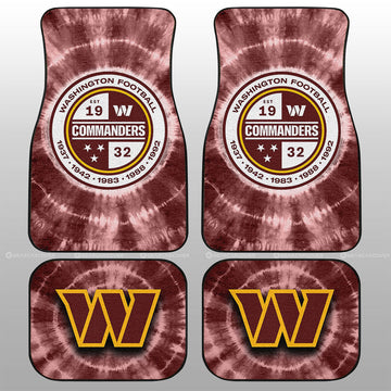 Washington Commanders Car Floor Mats Custom Tie Dye Car Accessories - Gearcarcover - 1