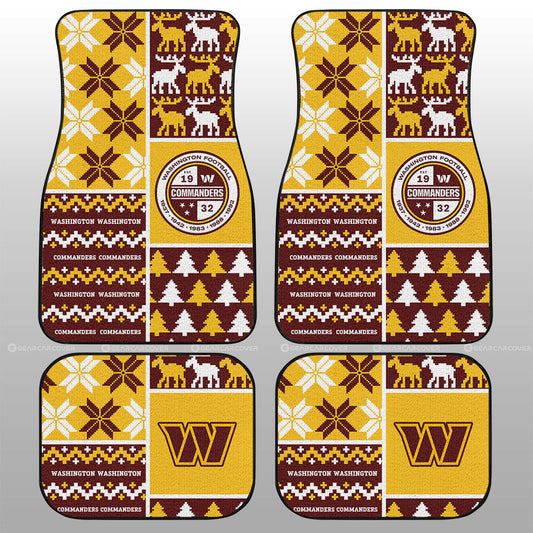Washington Commanders Car Floor Mats Custom Ugly Style Car Accessories - Gearcarcover - 1