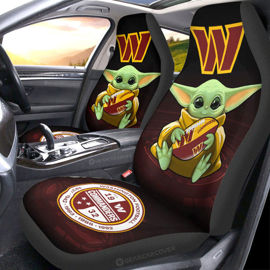Washington Commanders Car Seat Covers Baby Yoda Car Accessories For Fan - Gearcarcover - 1