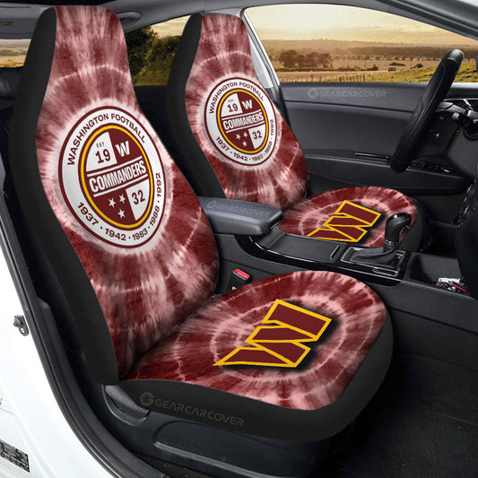 Washington Commanders Car Seat Covers Custom Tie Dye Car Accessories - Gearcarcover - 2