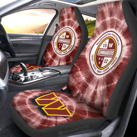 Washington Commanders Car Seat Covers Custom Tie Dye Car Accessories - Gearcarcover - 1