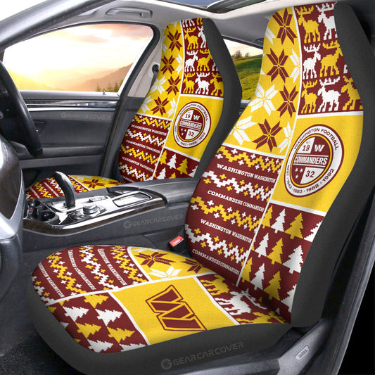 Washington Commanders Car Seat Covers Custom Ugly Style Car Accessories - Gearcarcover - 1