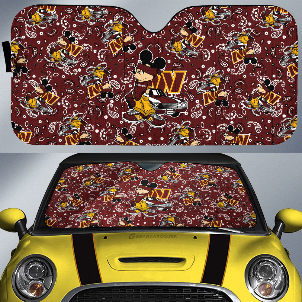 Washington Commanders Car Sunshade Cartoon Theme Collection - Gearcarcover - 1