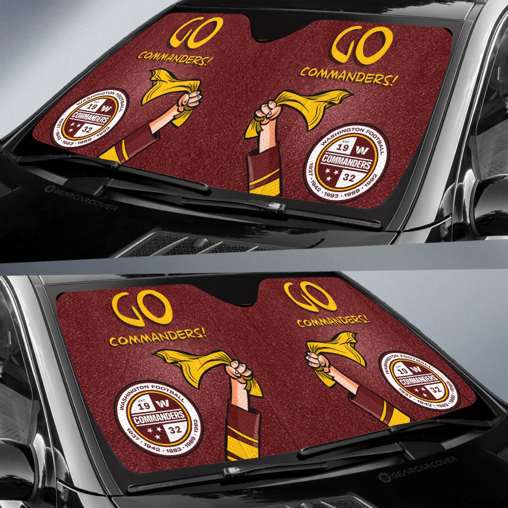 Washington Commanders Car Sunshade Custom Car Accessories - Gearcarcover - 2