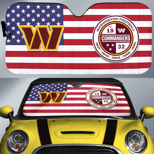 Washington Commanders Car Sunshade Custom Car Decor Accessories - Gearcarcover - 1