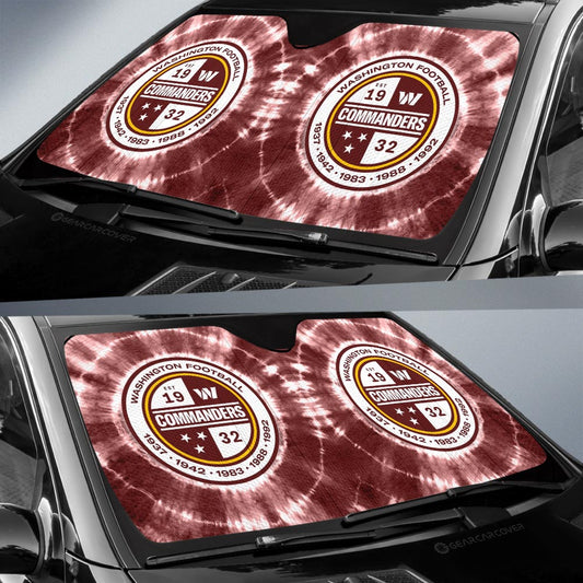 Washington Commanders Car Sunshade Custom Tie Dye Car Accessories - Gearcarcover - 2