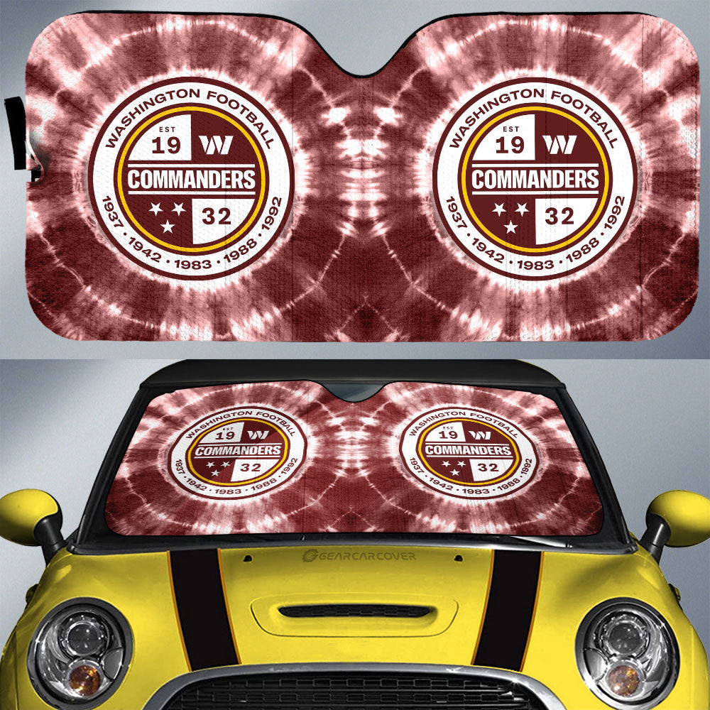 Washington Commanders Car Sunshade Custom Tie Dye Car Accessories - Gearcarcover - 1