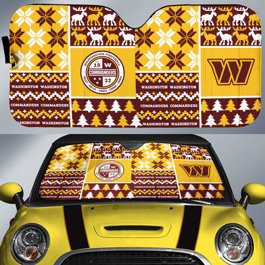 Washington Commanders Car Sunshade Custom Ugly Style Car Accessories - Gearcarcover - 1